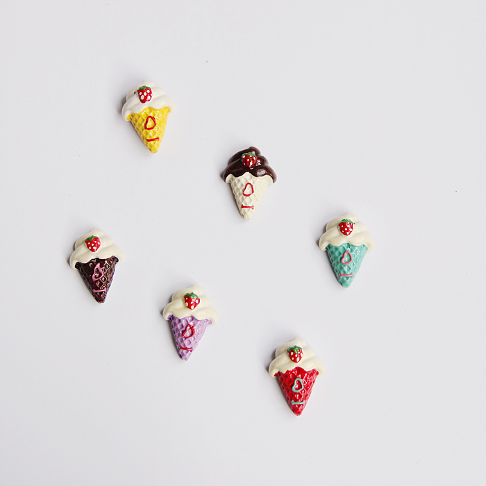 出口創意冰淇淋卡通樹脂立體磁扣冰箱貼留言貼吸磁貼家居裝飾品